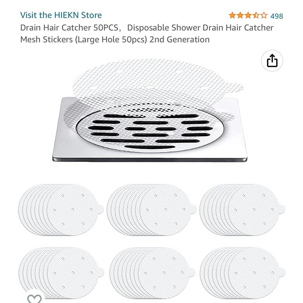 50pc disposable drain hair catcher